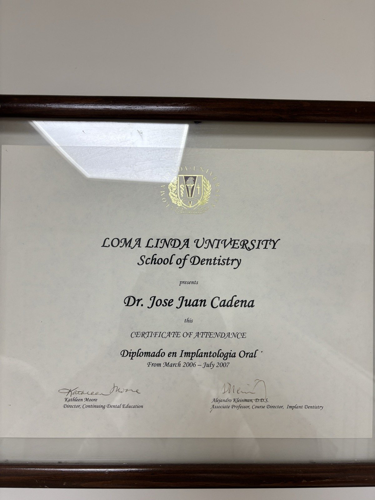 Diplomado en Implantología Oral, Loma Linda University
